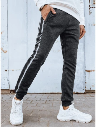 Pánské tmavě šedé tepláky FashionStreet UX4197