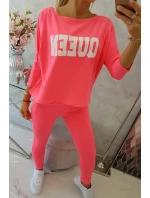 Sada s růžovým neonovým potiskem Queen