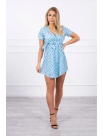 Modré puntíkované šaty Modré puntíkované šaty