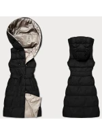 Černo-béžová oboustranná péřová vesta Minority (P3-6016-1+62)