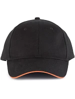 K-up KP 011 6 Panelová sandwich kšiltovka "Orlando" 20.0011 black/orange K-up KP 011 6 Panelová sandwich kšiltovka "Orlando" 20.0011 black/orange