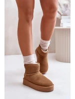 Kožené Semišové Sněhule Na Platformě Nad Kotníky Camel Rianaella Kožené Semišové Sněhule Na Platformě Nad Kotníky Camel Rianaella