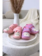 Dětské bačkory na suchý zip – fialové Katline Dětské bačkory na suchý zip – fialové Katline