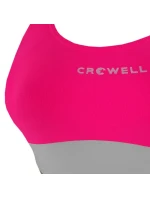 Dámské jednodílné plavky Katie Tmavě růžová s šedou - Crowell