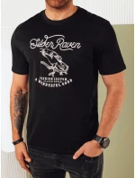 Pánské tričko s potiskem černé FashionStreet RX5363