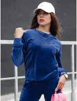 Dámský velurový komplet URBANVELVET navy blue FashionStreet AY1057