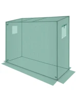 SKLENĚNÁ SKŘÍŇ PRO ZAHRADNÍ TOMATOPY 200x77x168-150CM PE ZELENÁ