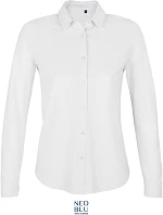 NEOBLU Basile Women Piqué halenka s dlouhým rukávem 24.3791 optic white NEOBLU Basile Women Piqué halenka s dlouhým rukávem 24.3791 optic white