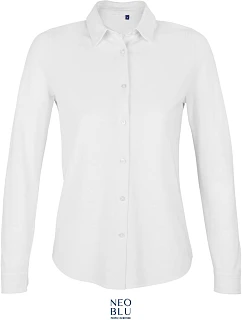 NEOBLU Basile Women Piqué halenka s dlouhým rukávem 24.3791 optic white
