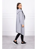 Dlouhá pláštěnka s kapucí šedá Dlouhá pláštěnka s kapucí šedá