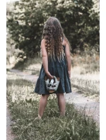 Dětské sandálky na korkové platformě se suchým zipem šedé Rorria