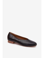 Dámské baleríny z eko kůže na ploché podrážce Černé Olyssia Dámské baleríny z eko kůže na ploché podrážce Černé Olyssia
