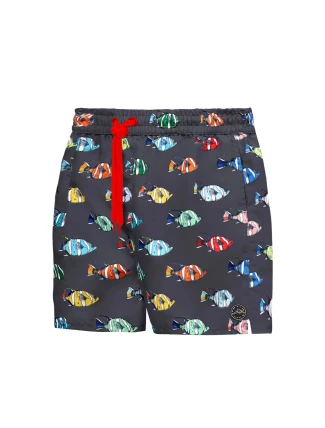 Pánské plavkové kraťasy Happy Self SM29-30 šedá-vzor - Self Pánské plavkové kraťasy Happy Self SM29-30 šedá-vzor - Self