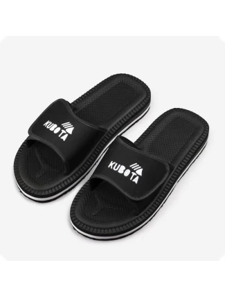 Pánské plážové žabky na suchý zip k bazénu černé Kubota