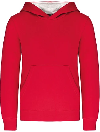 Kariban K 453 Dětská kontrastní mikina s kapucí 20.K453 red/white Kariban K 453 Dětská kontrastní mikina s kapucí 20.K453 red/white