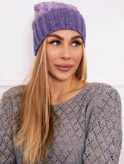 Čepice Paris fleece K213 fialová+pudrově růžová