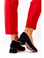 Semišové lodičky Lewski 3118 Černé