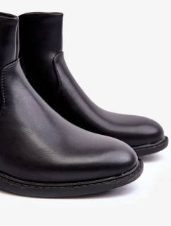 Pánské nízké kozačky na zip Black Brosta