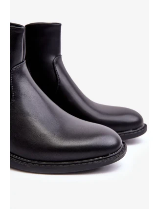 Pánské nízké kozačky na zip Black Brosta