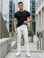 Pánské džíny slim fit ecru FashionStreet UX4500