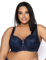 Tmavě modrá vyztužená dámská podprsenka Mat M-053/22 Carmela Big