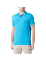 Pánská polokošile BOSS Paul Pro Turquoise/Aqua slim fit tyrkysové barvy (50506203-442)