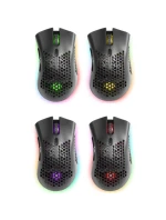 DEFENDER BEZDRÁTOVÁ MYŠ GM-709L WARLOCK RF RGB 2400DPI 8P, 5 REŽIMŮ PODSVÍCENÍ, DĚROVANÁ 52709