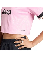 Dámské tričko adidas Juventus 26/27 Away Cropped Jersey, růžovo-černé, KB8842 Dámské tričko adidas Juventus 26/27 Away Cropped Jersey, růžovo-černé, KB8842