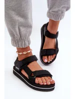 Dámské sandály na platformě Big Star Black Dámské sandály na platformě Big Star Black