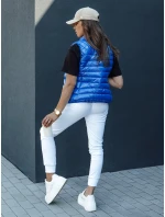 Dámská krátká prošívaná vesta WIANO modrá FashionStreet TY4522 Dámská krátká prošívaná vesta WIANO modrá FashionStreet TY4522