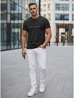 Pánské bavlněné tričko s nápisem Los Angeles černé FashionStreet NX5099R Pánské bavlněné tričko s nápisem Los Angeles černé FashionStreet NX5099R