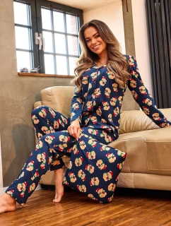 Cornette pyžamo 482/459 Teddy 5 délka/r Vánoce S-2XL dámské rozepínací