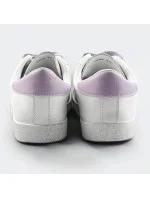 Bílo-fialové dámské tenisky trampky z různých spojených materiálů (1088) Bílo-fialové dámské tenisky trampky z různých spojených materiálů (1088)