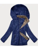 Modrá dámská prošívaná bunda s odepínací kapucí S'West (B8356-72)