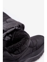 Pánské Sněhule Na Zip Zateplené Kožešinou Černé Linnora