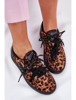 Nízké Sportovní Boty Dámské S Pantherem Hnědé Zelevelis