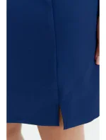 M755 Šaty s modelujícím prošíváním - tmavě modré