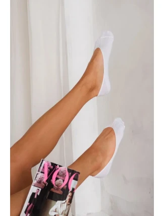 Dámské kotníkové ponožky Balerínky – bílé