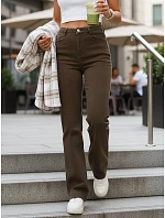 Dámské široké džíny hnědé FashionStreet UY2969