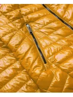 Lesklá dámská bunda v hořčicové barvě (6380)