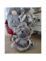 FURNISHED RENNIFER WITH ILLUMINATED TORCH Grey 20x35x47CM dětské