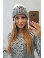 Dámská čepice Samara K346 šedá+černá