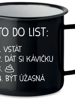 TO DO LIST:  BÝT ÚŽASNÁ - černý plecháček 350 ml