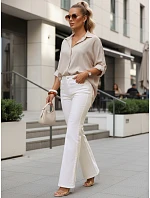 Dámské džíny bootcut high rise white FashionStreet UY2960