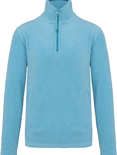 Kariban K 912 Mikrofleecová mikina s 1/4 zipem "Enzo" 20.K912 cloudy blue heather