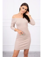 Pruhované vypasované šaty v béžové barvě Pruhované vypasované šaty v béžové barvě