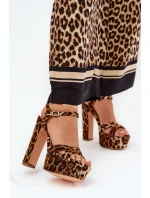 Dámské Sandály Na Podpatku A Platformě Eko Kožené Béžové Lomman Dámské Sandály Na Podpatku A Platformě Eko Kožené Béžové Lomman