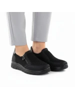 Dámská pohodlná textilní polobotka černá Unisoft 9026