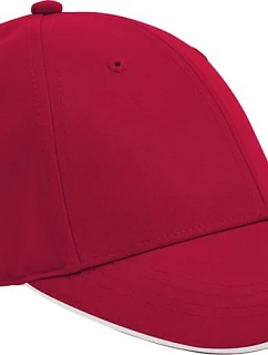 Beechfield B 195R 6 panelová kšiltovka "Team Sports-Tech" 53.195R classic red/white