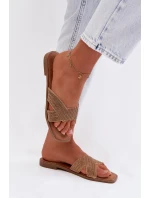 Dámské ploché žluté pantofle Zinnia